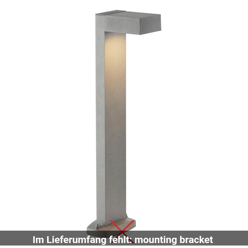 SLV Wegeleuchte Gartenleuchte Quadrasyl 75 LED Pollerleuchte grau 75cm IP44 - 4024163111652