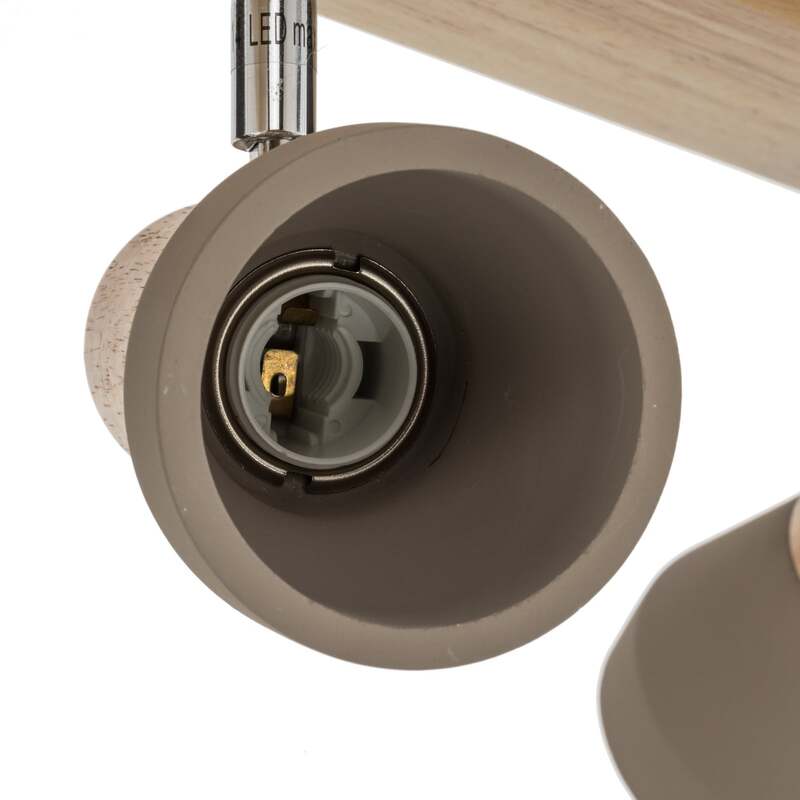 Lindby Deckenlampe Hängeleuchte Filiz LED Lampe Leuchte dimmbar grau Holz 77cm - 4251096548846