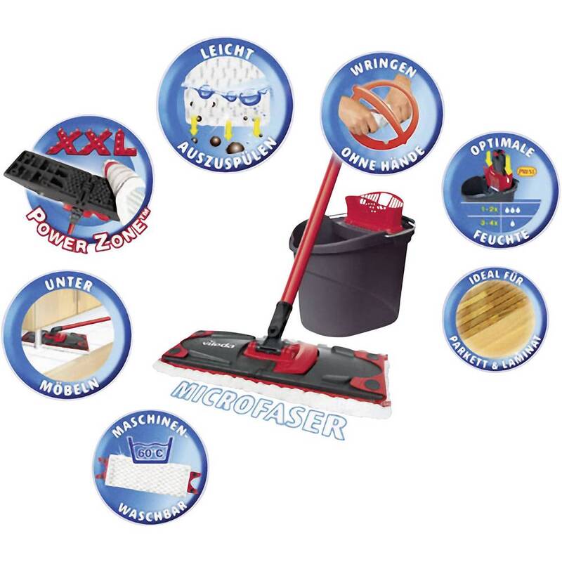 Vileda UltraMat Komplett Bodenwischerset Haushaltsreinigung Eimer Wischer Mop - 4023103143876