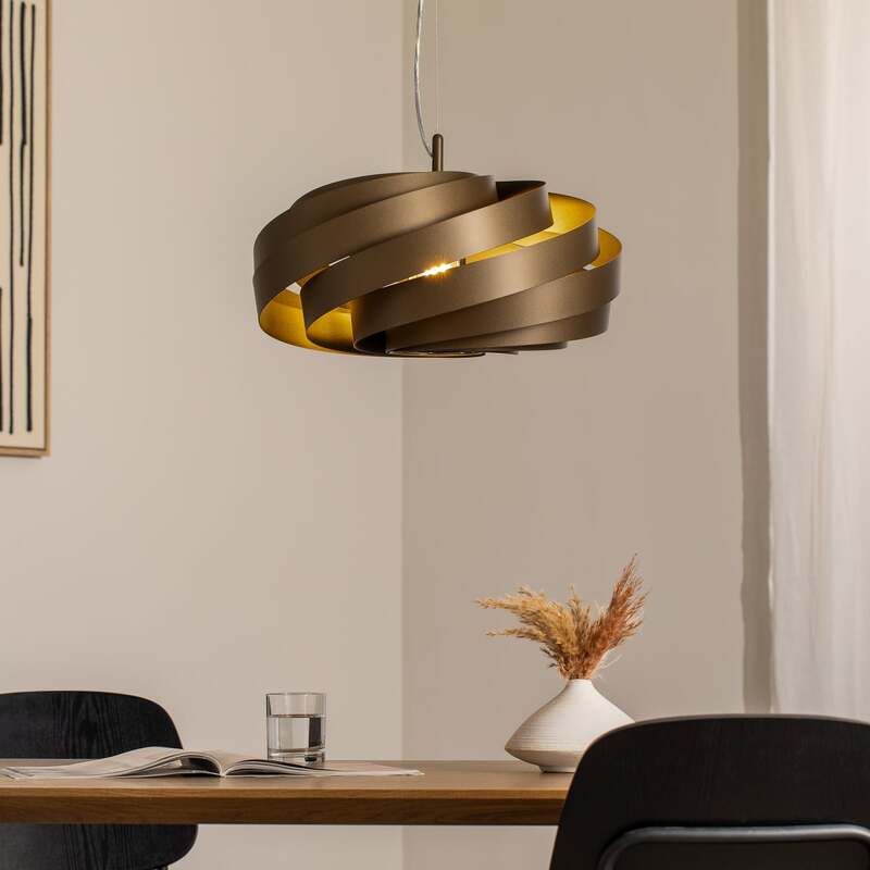 Euluna Vento Hängeleuchte Pendelleuchte Deckenleuchte kaffeebraun Ø 50 cm - 4251911787429
