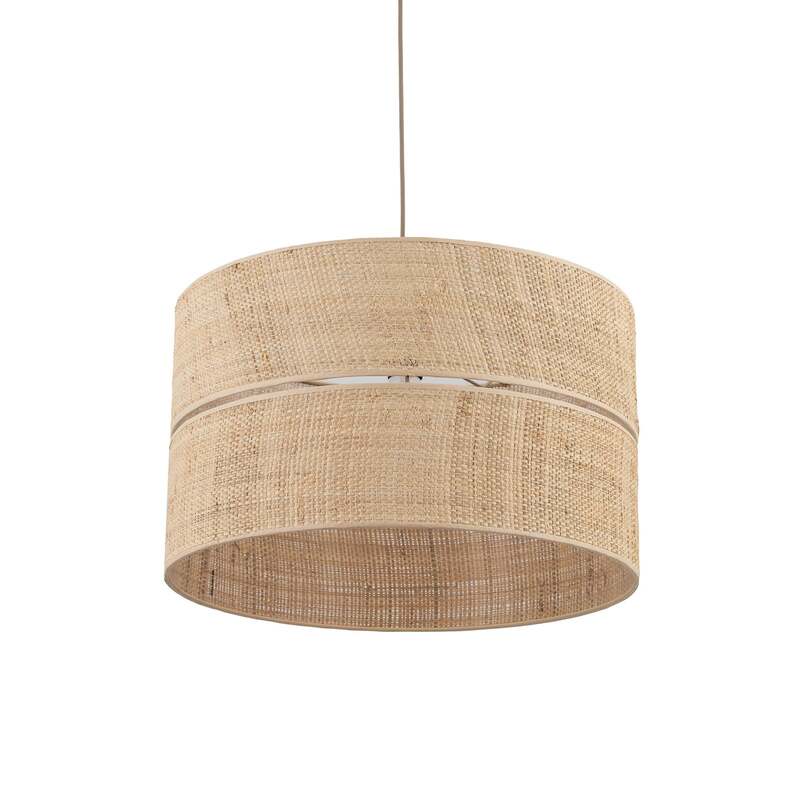TK Lighting Hängeleuchte Calma 1-flammig LED Pendelleuchte dimmbar Bast Leuchte - 5906135116027