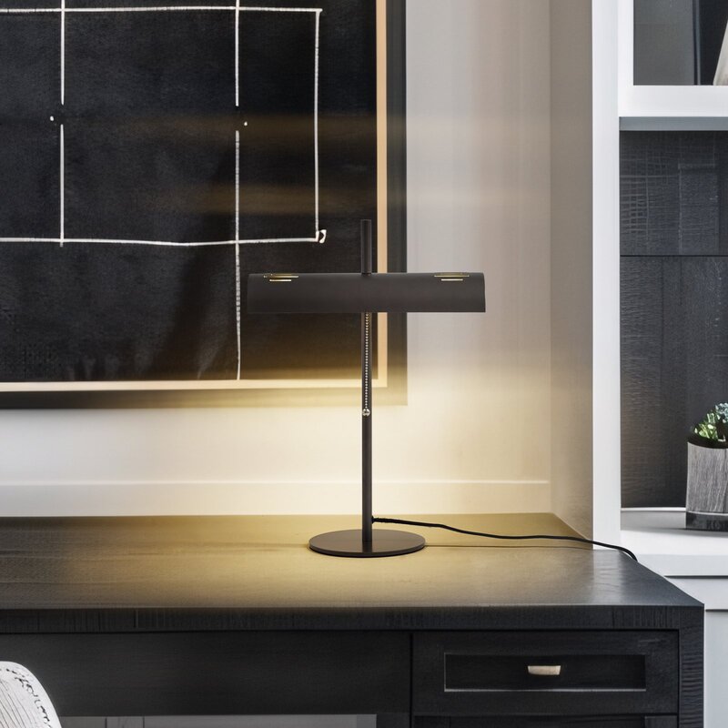 Lucande Bankerlampe Nysira modern metallic Tischlampe Leselampe Tischleuchte - 4251911785937