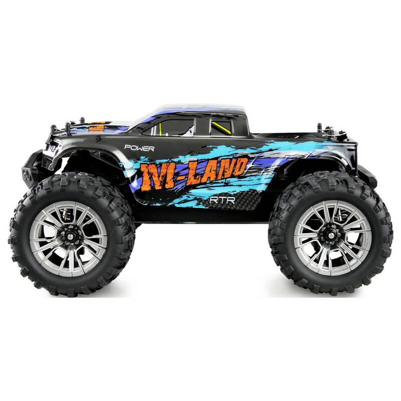 Amewi RC Einsteiger Modellauto M-Land Blau Monstertruck 1:16 4WD 48 km/h RtR - 4260768517301