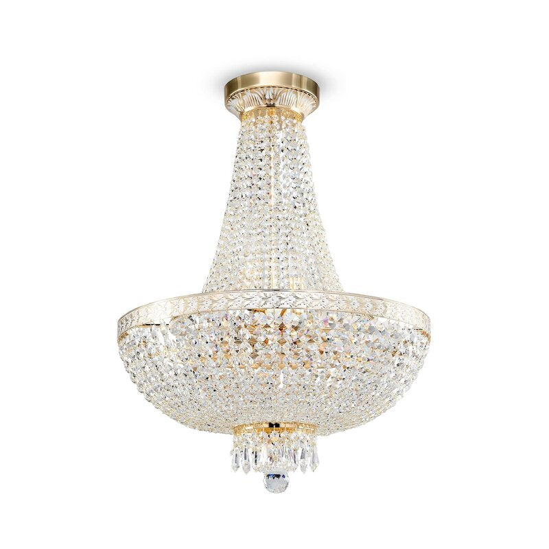 Maytoni Kronleuchter Hängelampe Kristalllampe Bella goldfarben Kristall Ø 50 cm - 4260361980519