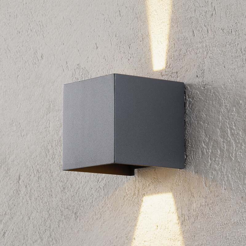 Orion Außenwandleuchte LED Cube anthrazit Gartenleuchte Wandleuchte 10x10cm IP54 - 9003090253630