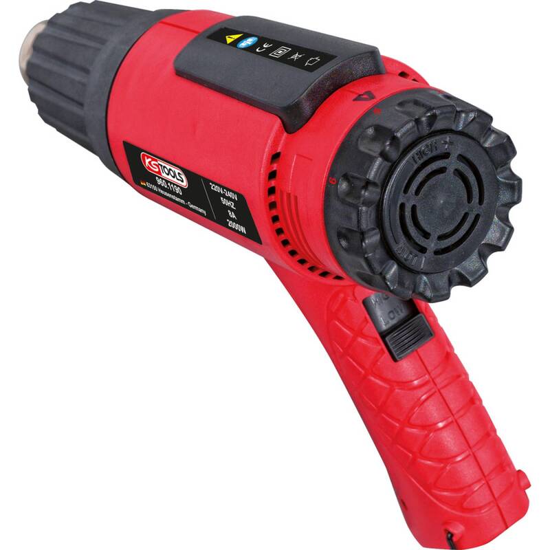 KS Tools Heißluftgebläse 2000W Heizgerät Handwerk Werkzeug 500l/min 240V 670g - 4042146512296