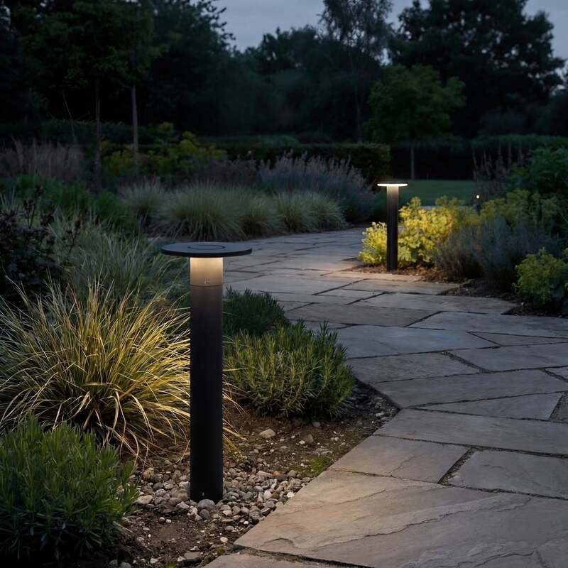 Arcchio Wegeleuchte Gartenleuchte Tovio LED Pollerleuchte anthrazit 65cm hoch - 4251911799583