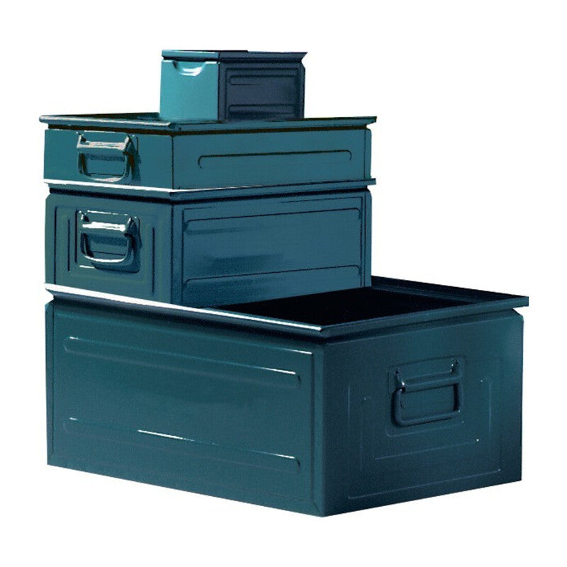Stapeltransportkasten Stahl STK grau-blau stabil stapelbar 200x140x130mm - 4053569845700