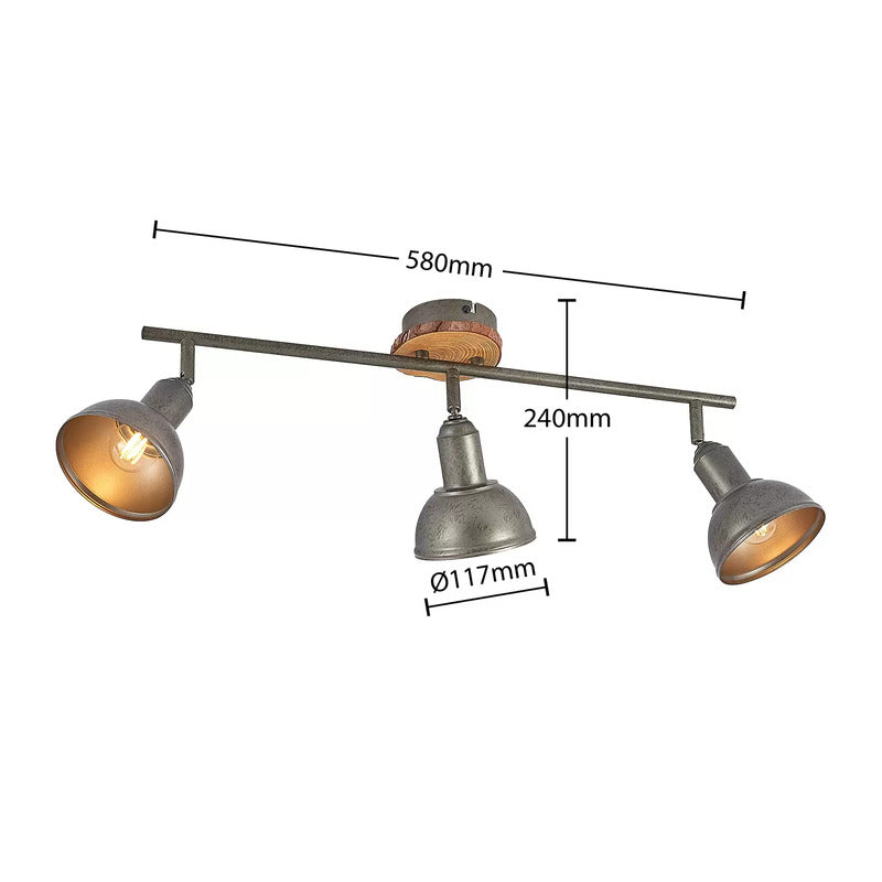 Deckenlampe Deckenstrahler Spot Lampe Deckenleuchte 3 flammig Lindby Nesrin - 4251096592627
