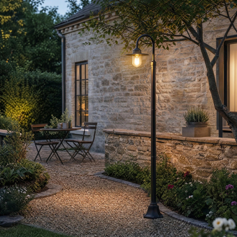 Lindby Außenleuchte Gartenleuchte Bilma LED Pollerleuchte rostfarben 220cm IP65 - 4255830911828