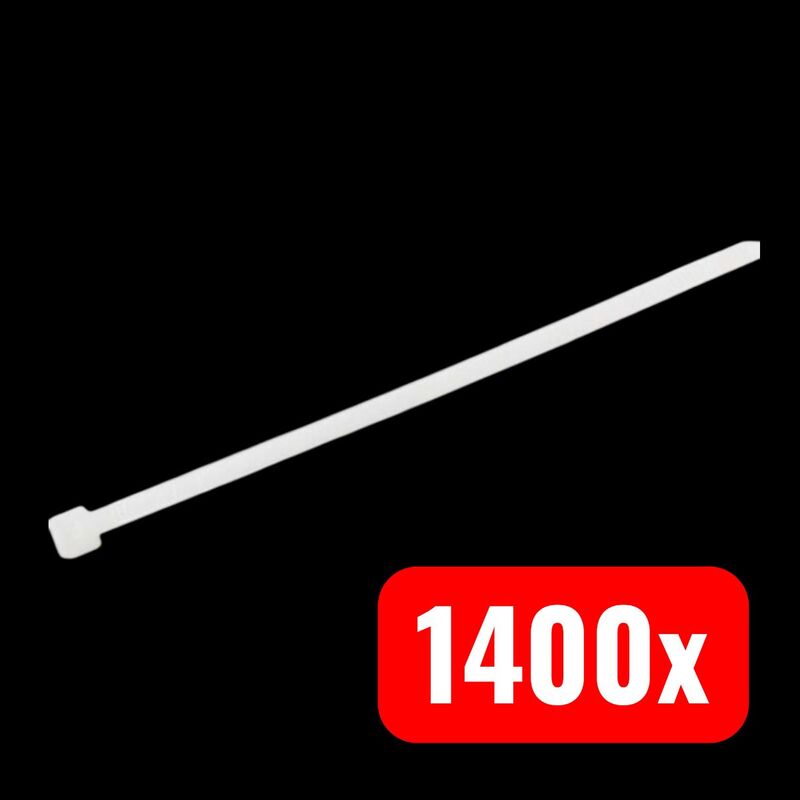 TRU COMPONENTS 1577969 Kabelbinder 250 mm 3.20 mm Weiß Kabel-Zubehör Leitung - 4016139295220