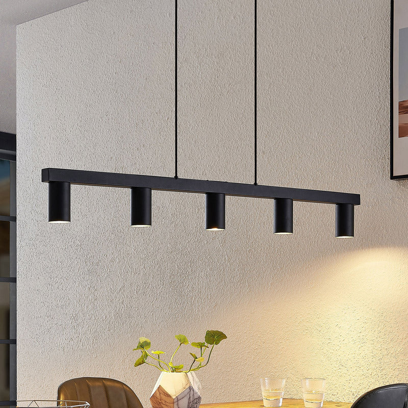 Lindby Baliko Hängeleuchte Deckenlampe Lampe Pendelleuchte 5-flmg GU10 black - 4251911703764