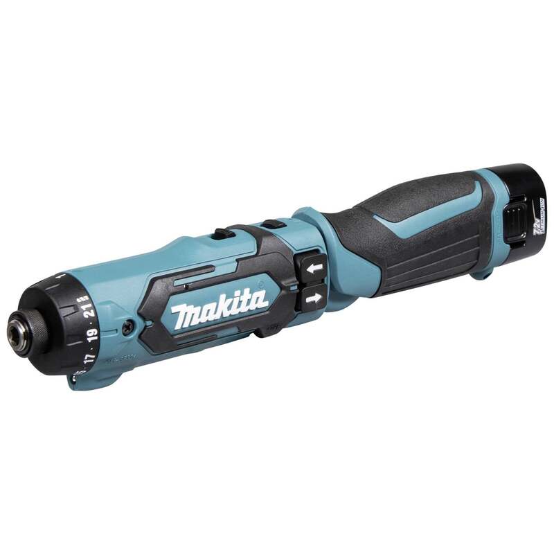 Makita Akku-Knickschrauber DF012DSE 7.2V 1.5Ah Li-Ion 2-Gang inkl. 2 Akkus 530g - 88381838009