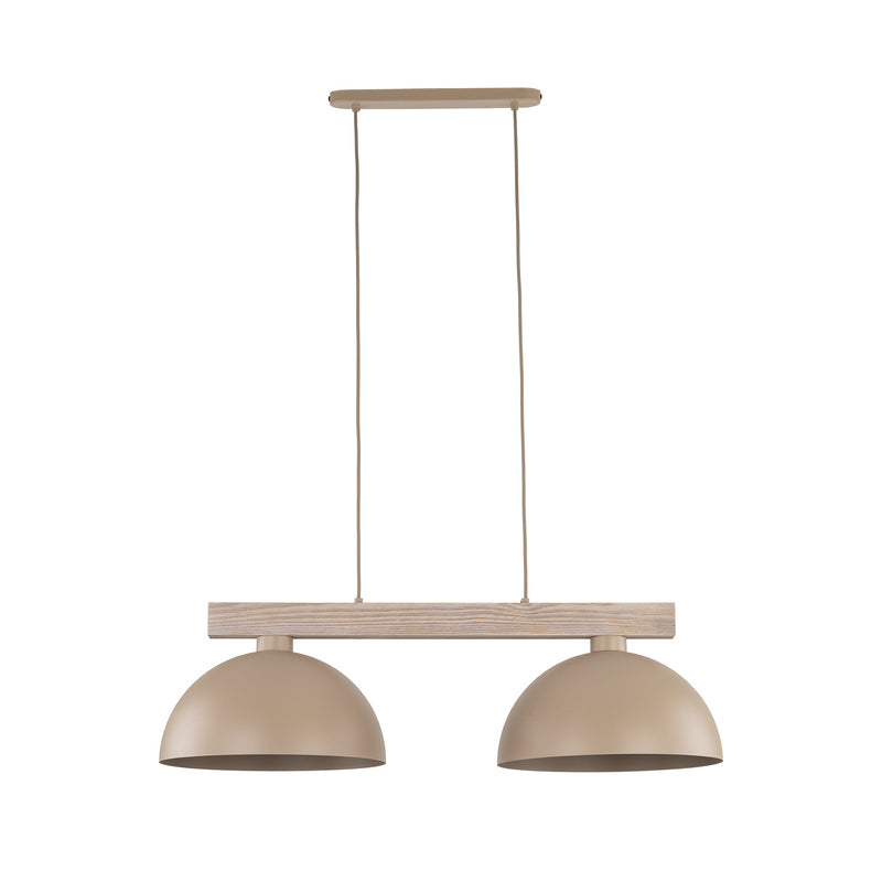 TK-Lighting Hängeleuchte Oslo sandfarben 2-flg LED Pendelleuchte dimmbar 83 cm - 5906135110117