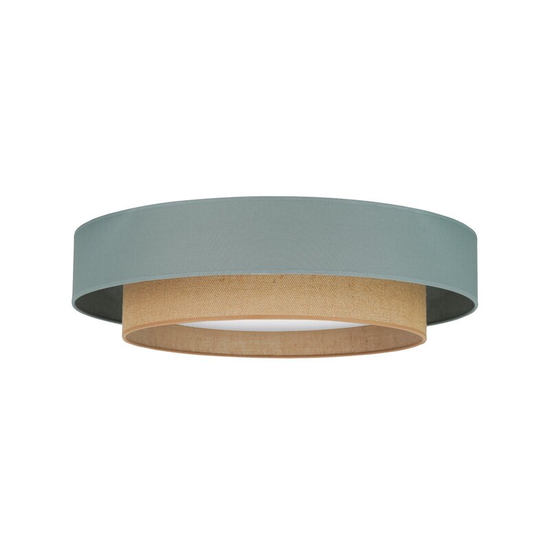 Luneta Deckenleuchte Lampe LED Fernbedienung Textil grün beige dimmbar 60 cm - 5905317606356