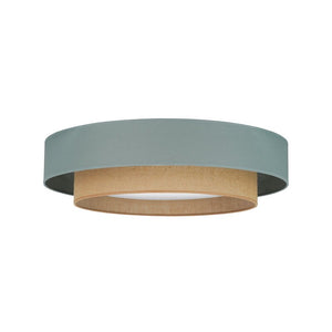 B-Ware Luneta Deckenleuchte Lampe LED Fernbedienung Textil grün beige dimmbar 60 cm