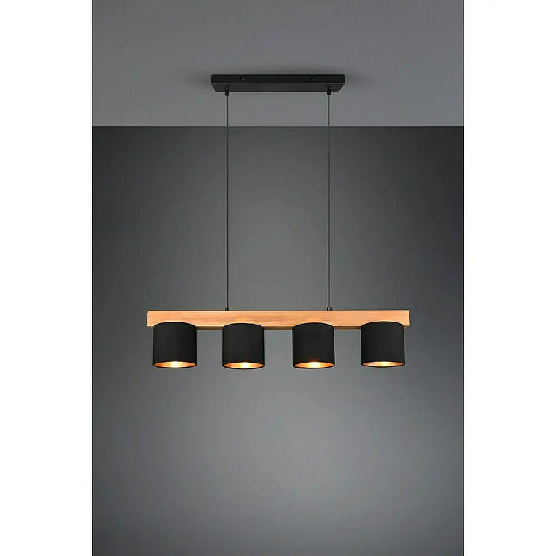 Reality Pendelleuchte Cameron Hängelampe LED 4-flammig naturbelassen 75x12cm - 4017807502923