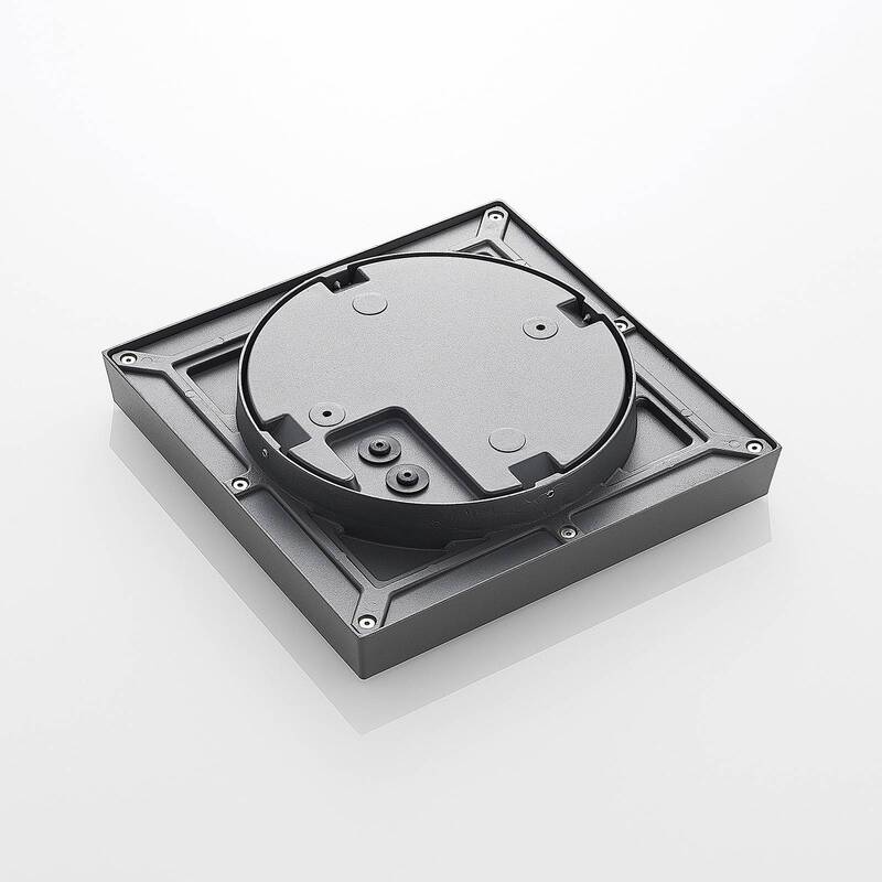 Lucande Deckenleuchte Außenlampe LED Birta dunkelgrau Aluminiumdruckguss IP54 - 4251096556087