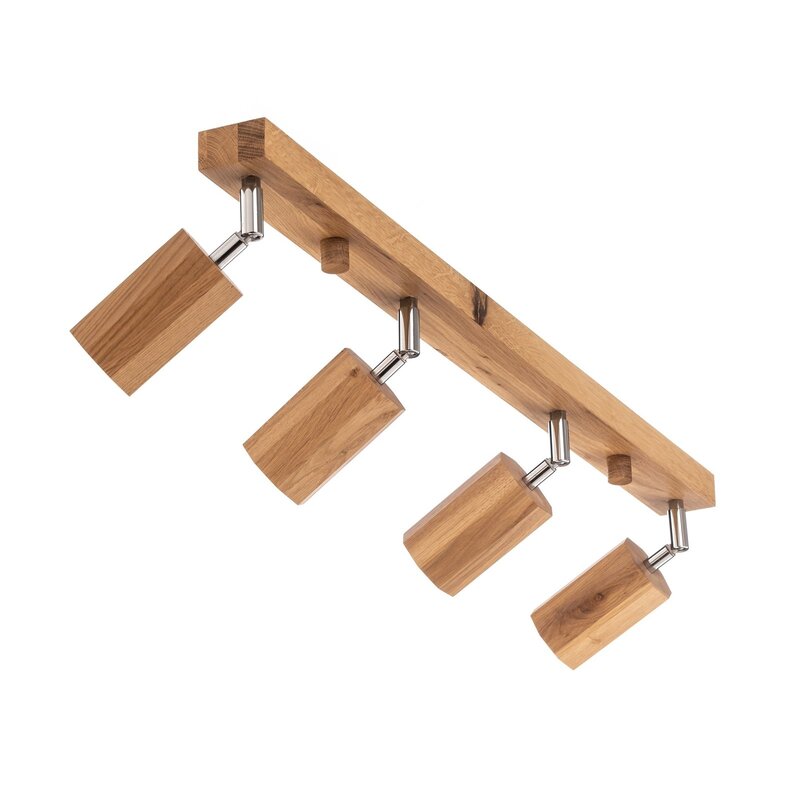 Envostar Peach Puff Deckenspot Holz Oktagon 4-flg. handgefertigt 148cm - 4251911783322