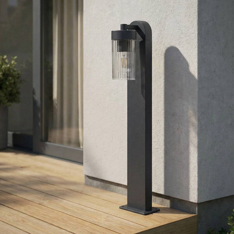 Lindby Wegeleuchte Gartenleuchte Kaliro LED Außenlampe anthrazit 60cm IP54 1xE27 - 4255830909252