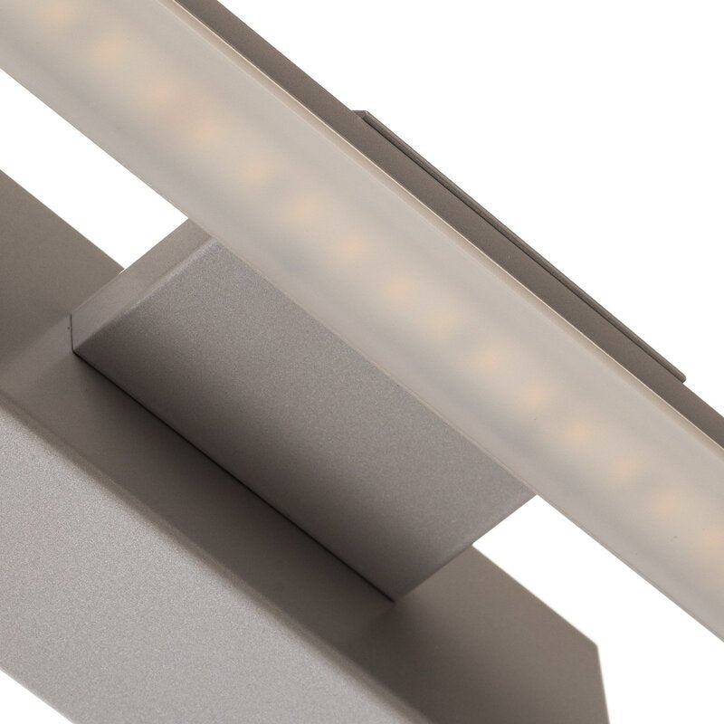 Miroir Wandleuchte Wandlampe LED Aluminium Weiss gefrostet Aluminium Stahl Kunst - 5903148514994