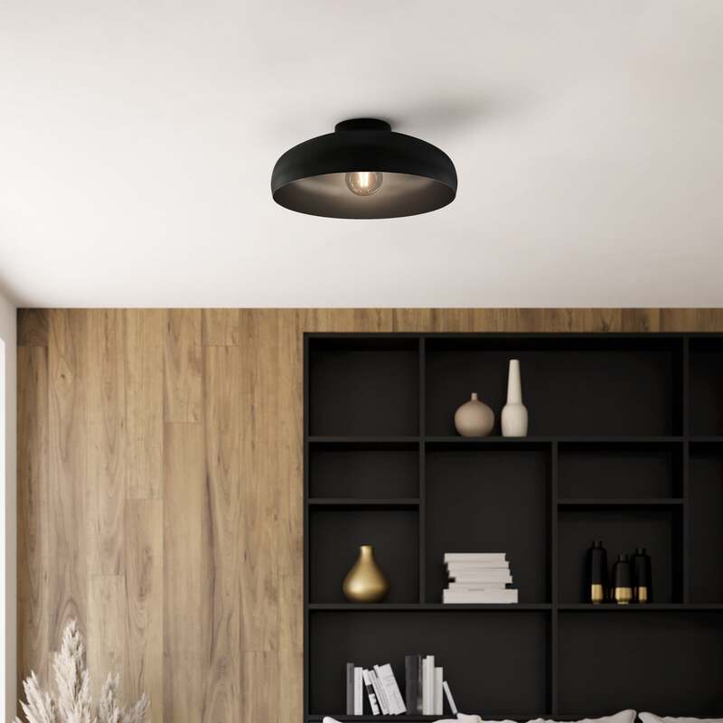 Eglo Deckenleuchte Lampe Mogano LED Leuchte dimmbar schwarz Ø40cm 17cm hoch - 9002759436377
