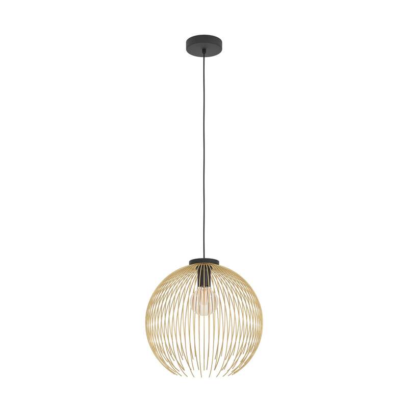 Eglo Venezuela Pendelleuchte Schwarz Gold Dimmbar E27 40cm 93,4cm Länge - 9008606282265