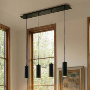 B-Ware Lindby Hängeleuchte Joffrey LED Pendelleuchte 4-flg dimmbar schwarz 76cm
