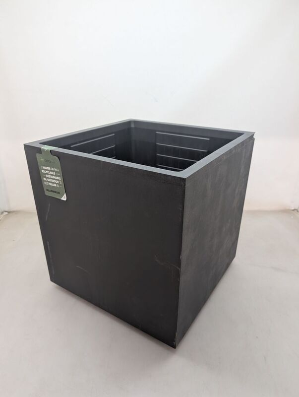 Deroma Pflanzkübel Cubo Millennium Anthrazit UV-beständig mit Rollen 49x49x49cm - 0191942097354