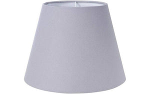 B-Ware PR Home Schirm Lampenschirm Meja Baumwolle grau E27 Ringhalterung Ø25cm x 18,5cm