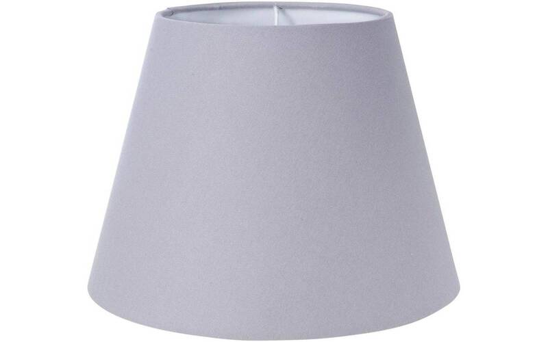 PR Home Schirm Lampenschirm Meja Baumwolle grau E27 Ringhalterung Ø25cm x 18,5cm - 7330976128884