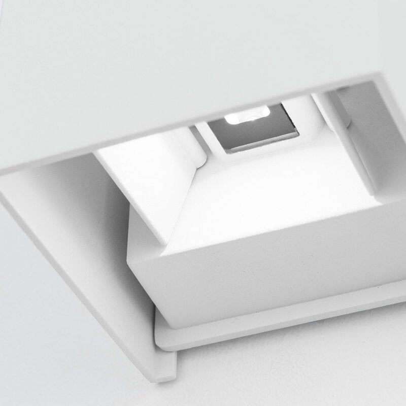 Cube Wandleuchte Außenleuchte LED weiß Aluminium Außenwand Lampe Fassade Haus - 9003090253623