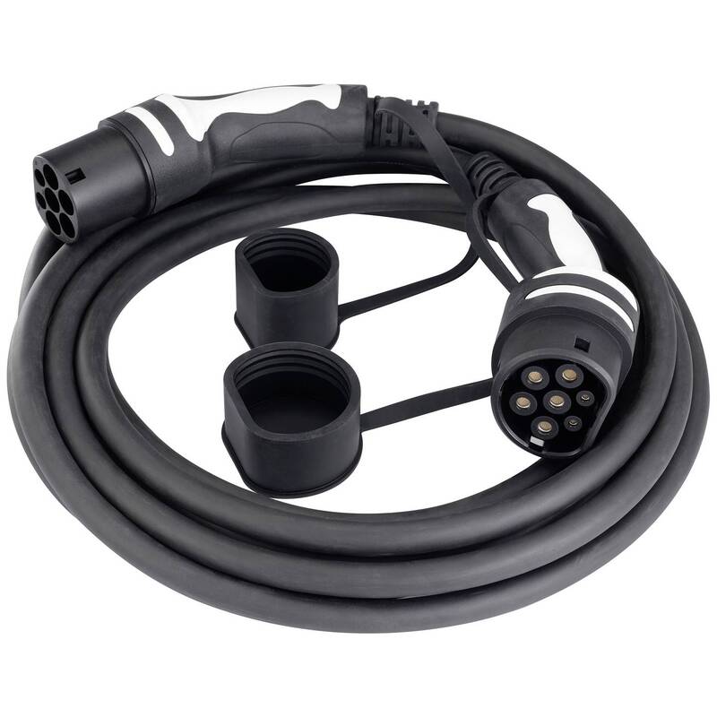 Sygonix Ladekabel Stromkabel E Auto 7m Typ 2 Außenbereich geeignet schwarz - 4064161319513