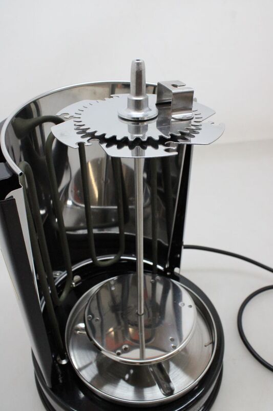 GourmetMaxx 05914 Stand Dönergrill 1400 W mit Grillspieß Schwarz Edelstahl - 4016471059146