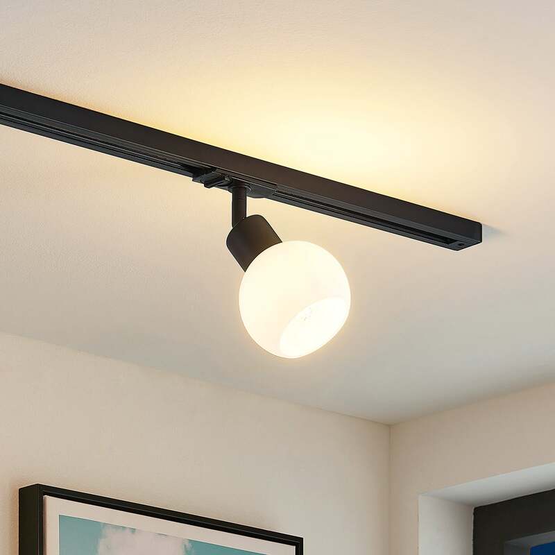 Lindby Schienenspot Linaro E14 schwarz 10 cm dimmbar IP20 1-Phasen 3000 K - 4251911701388