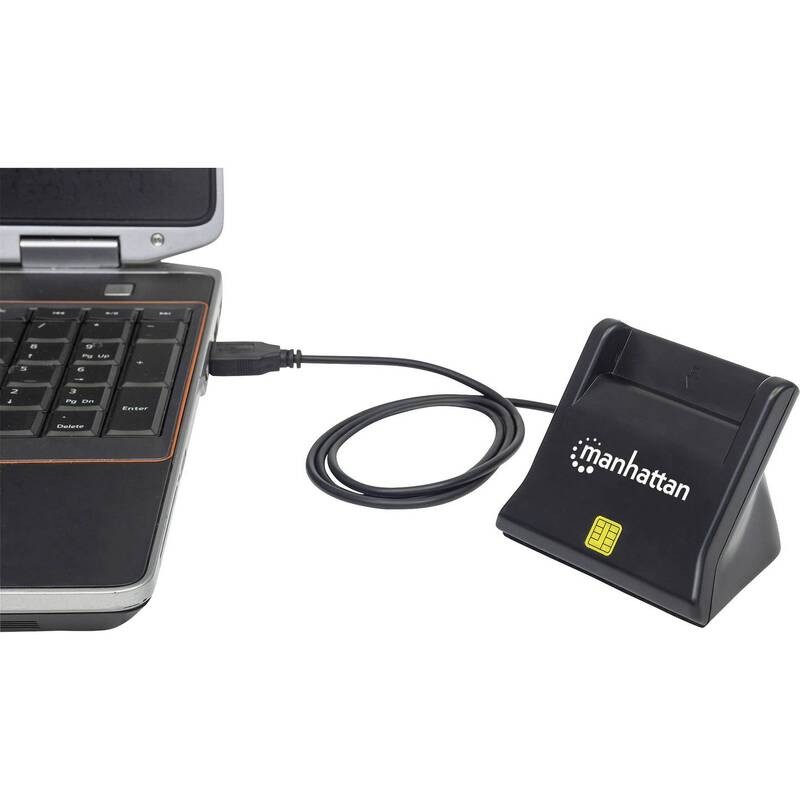 Manhattan Chipkartenleser USB-Smartcard SIM Kartenlesegerät kompakt Lesegerät - 0766623102025