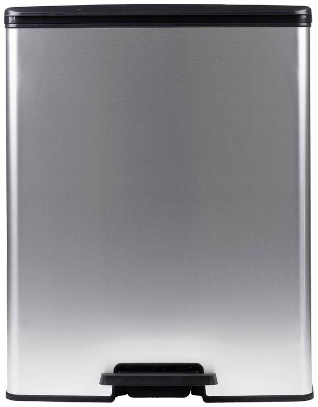 Curver Deco bin slim 254610 Mülleimer 65 l 480 x 615 x 280 mm Silber Eimer M720 - 3253924839967