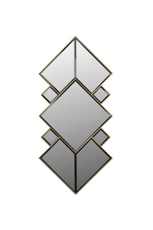 B-Ware Dutchbone Miyu Spiegel Wandspiegel Glas Goldrahmen Vintage Design 107x51cm