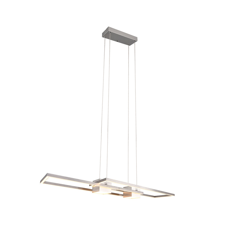 TRIO LIGHTING Hängelampe Pendelleuchte Albany LED dimmbar nickel 100x28cm - 4017807610321