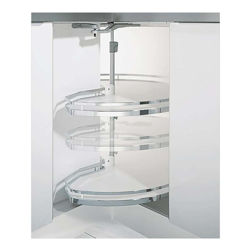 HETTICH Küchenunterschrank Eckschrankdrehbeschlag Revo 90° 800mm silber Stahl - 4023149124754
