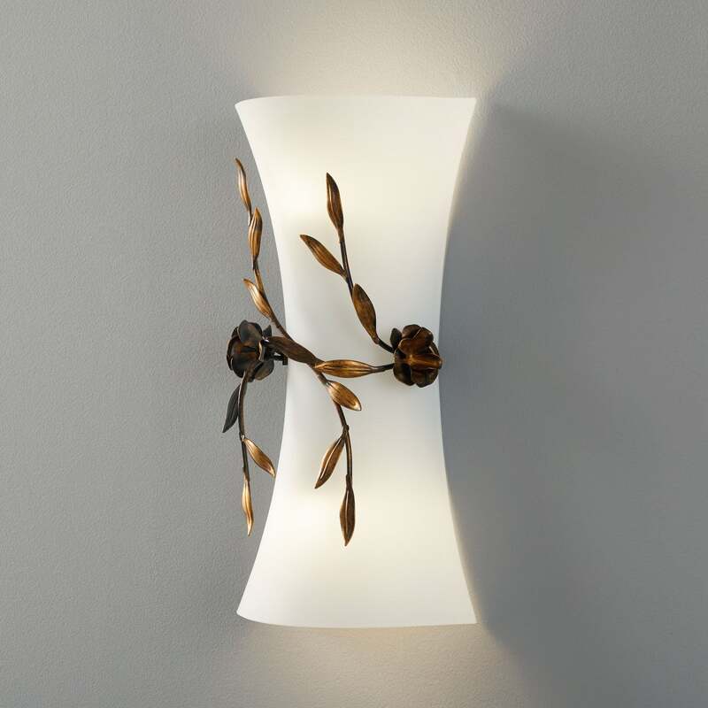 Kögl Wandleuchte Rose mit Glasschirm Wandlampe Lampe Leuchte Spot Licht E27 - 4040766165243