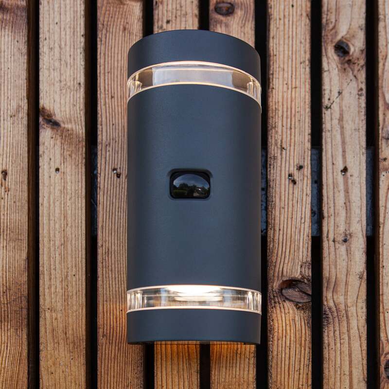 Lutec Außenlampe Gartenleuchte FOCUS ROUND LED Wandleuchte dimmbar dunkelgrau - 6939412014968