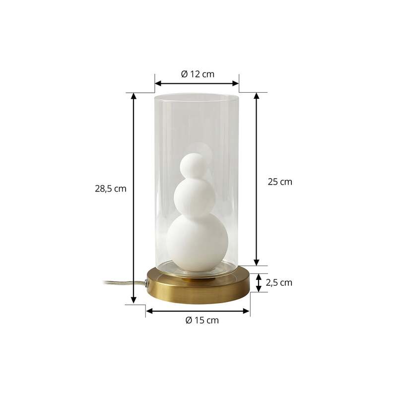 Lindby Tischleuchte Kupla LED Lampe Tischlampe Leuchte Glas Ø20cm klar opal - 4251911796469