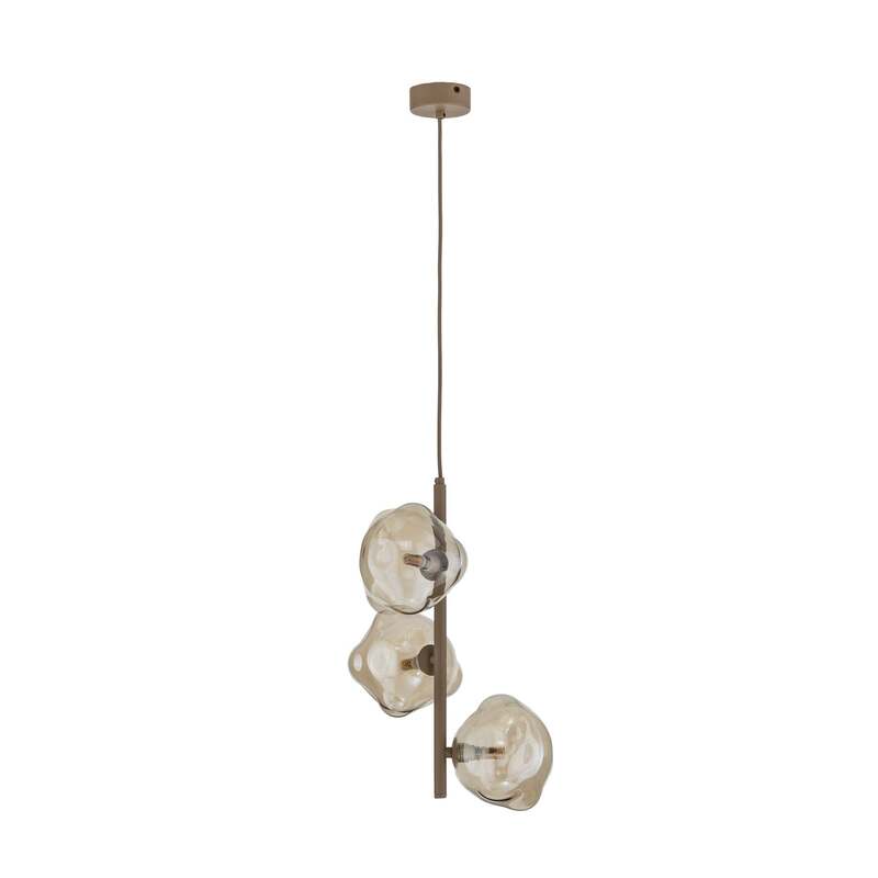 TK Lighting Hängeleuchte Lava 3-flammig LED Pendelleuchte dimmbar cognac Ø29cm - 5906135111077