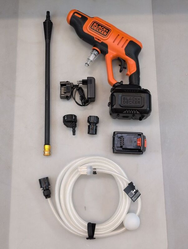 Black & Decker Akku-Hochdruckreiniger 24 bar Kaltwasser 6m mobil Lithium-Ion - 5035048737460