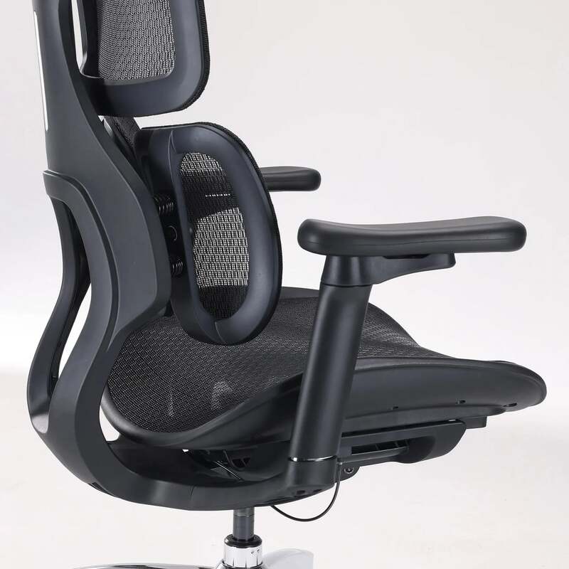 SIHOO Bürostuhl Ergonomischer Stuhl S100 Schwarz Netzstoff Höhenverstellbar - 0199284390652
