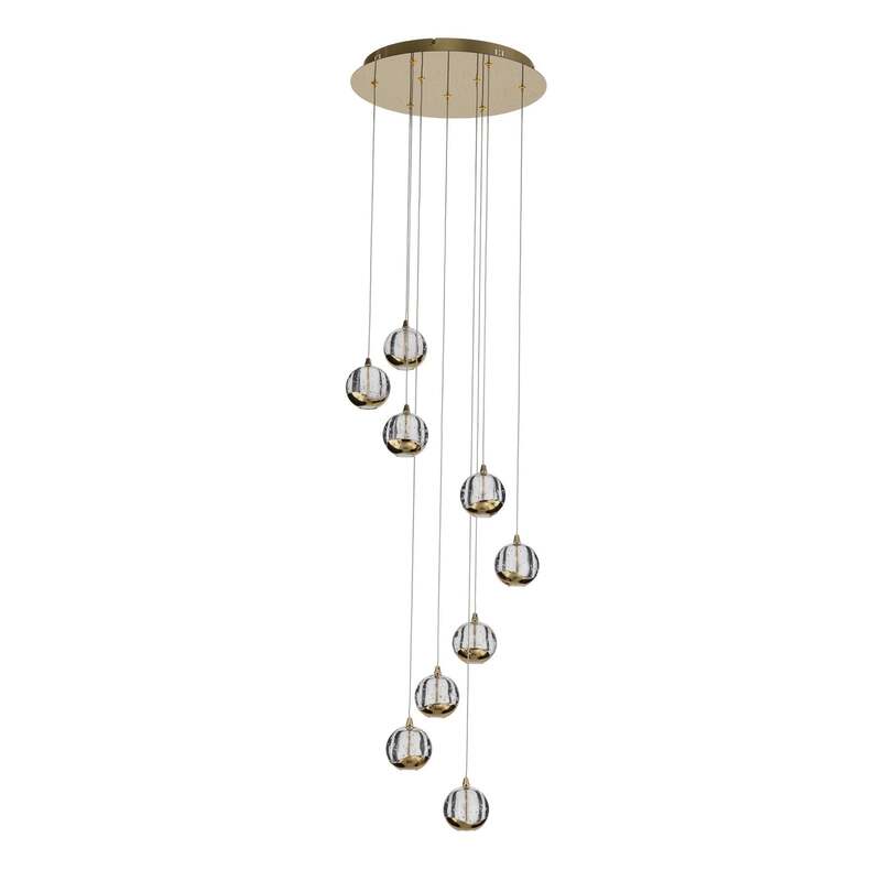 Lucande Hängelampe Hängeleuchte Hayley LED Pendelleuchte Lampe gold Ø40cm - 4251096583427