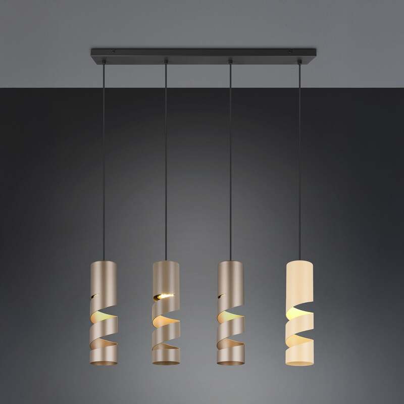 Trio Lighting Hängeleuchte Pendelleuchte Stream Multicolor Metall L80cm 4-flg - 4017807614008