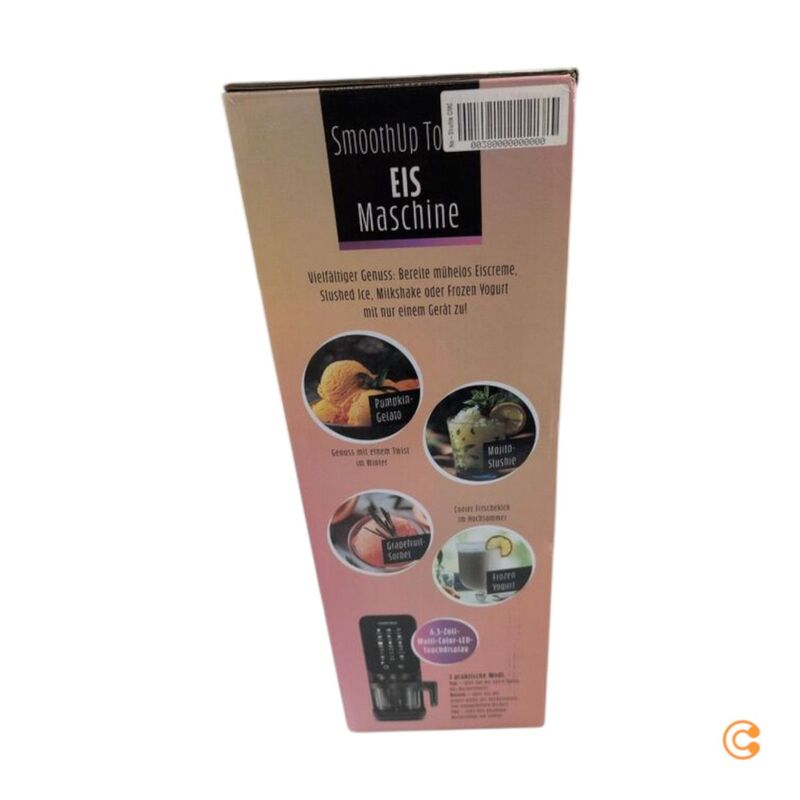 GourmetMaxx Eismaschine Eismaker mit Mixbecher LCD-Display 700W schwarz 10 - 4067522099826