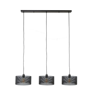 B-Ware Tonno Hängeleuchte Pendelleuchte Lampe schwarz Metall Mesh 3 flammig